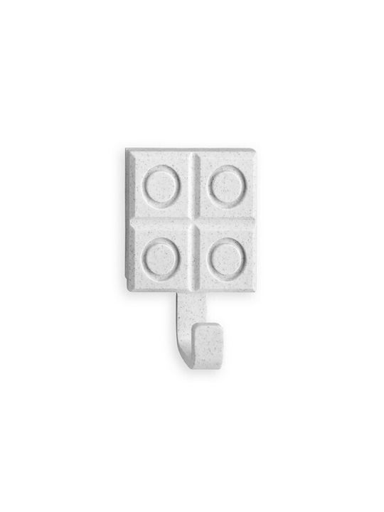 Inofix Κρεμάστρα Τοίχου Μεταλλική Λευκή 4.6x2x3.2cm 2τμχ