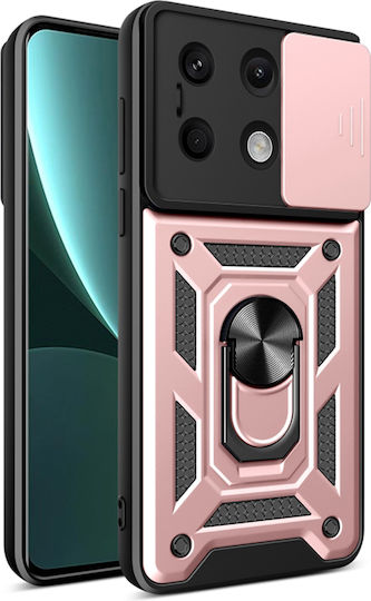 Techsuit Camshield Umschlag Rückseite Kunststoff / Silikon Rose Gold (Redmi Note 13 5G -> Redmi Note 13 5G)