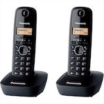 Panasonic KX-TG1611 Безжичен телефон Duo Black/Red