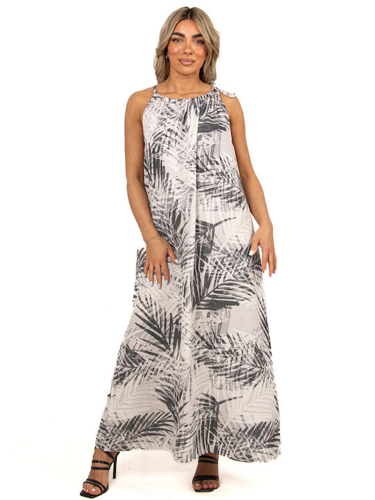 Palm Trees Gray Dress