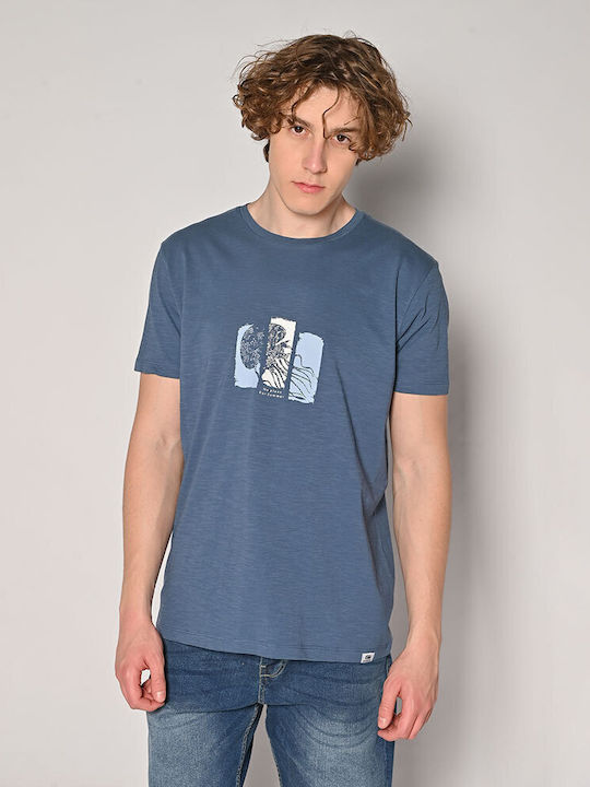 Camaro T-shirt Bărbătesc cu Mânecă Scurtă Albastru