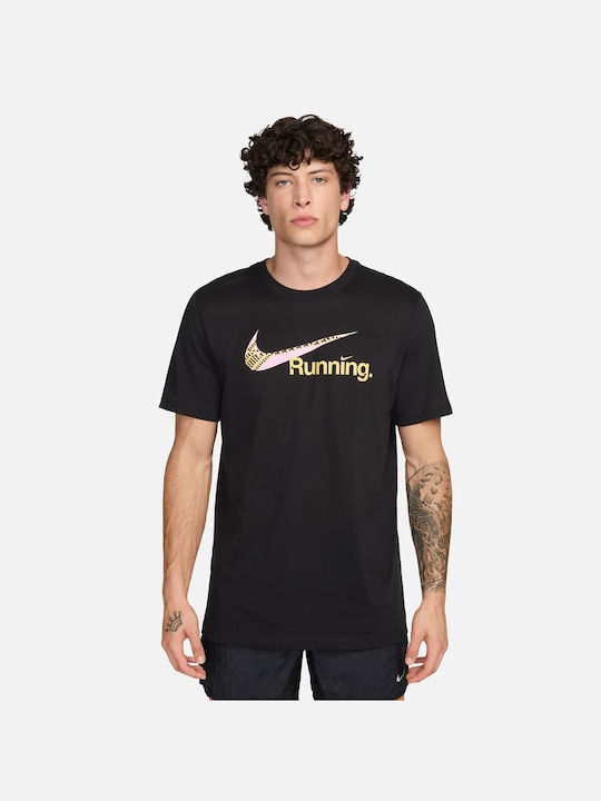 Nike T-shirt Bărbătesc cu Mânecă Scurtă BLACK