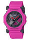 Casio G-shock Digital Men's Watch Chronograph Battery with Pink Rubber Strap