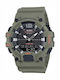 Casio Analog/Digital Men's Watch 48.8mm Chronograph Battery with Green Rubber Strap