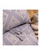 Melinen Sheet Set with 1 Pillowcase Semi Double with Elastic 120x200+32cm. Mini Barrio Blue 2pcs