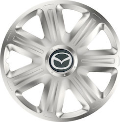 Versaco Τάσια 15" με Σήμα Mazda 4τμχ Ασημί TSE-0227