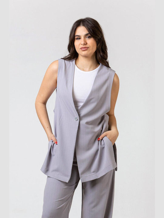 Simple Fashion Women's Vest Grey