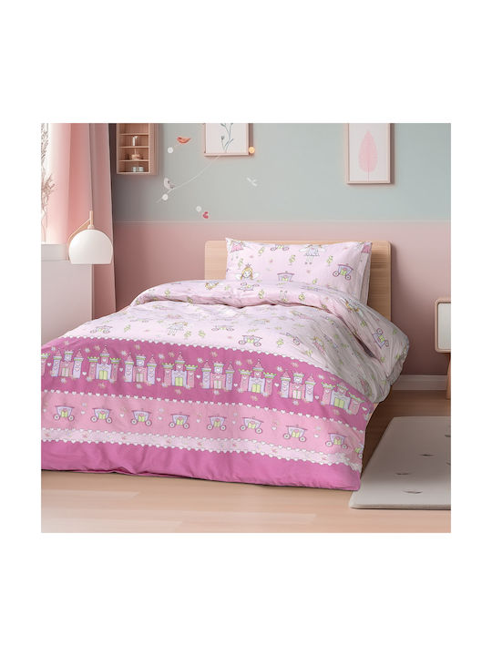 Beauty Home Bettwäsche-Set Einzel Baumwolle Pink 170x260cm 3Stück