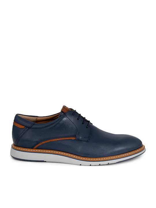 Leder Herren Freizeitschuhe Blau