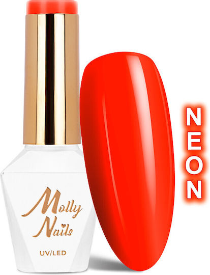 Molly Lac Ημιμόνιμο Βερνίκι Νυχιών Dark Orange Nr 73 8gr