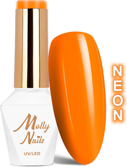 Molly Lac Ημιμόνιμο Βερνίκι Νυχιών Jucy Orange 8gr