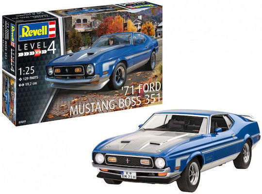 Plastic Model Car 71 Ford Mustang Boss 351 1/25