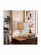 Chios Hellas Metall Tischlampe mit Braun Schirm und Basis