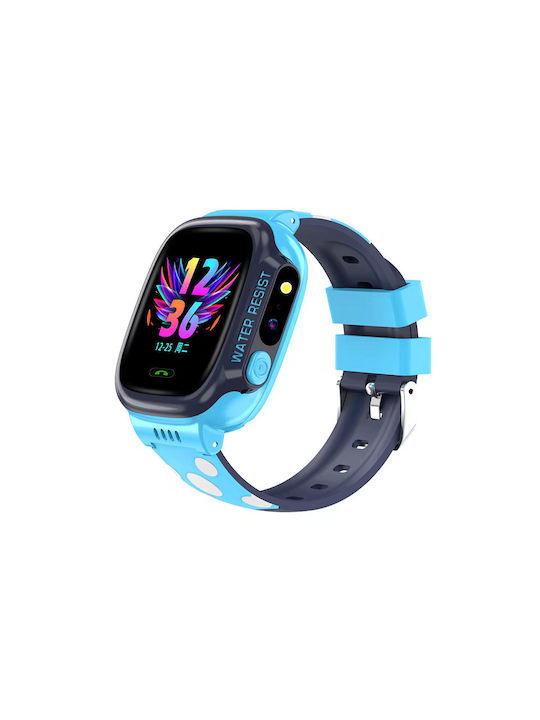 Y92-4G Kinder Smartwatch mit GPS und Kautschuk/Plastik Armband Blue