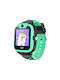 Kids Smartwatch with GPS and Rubber/Plastic Strap Green