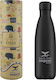 Estia Flask Lite Save the Aegean Flasche Thermosflasche Rostfreier Stahl BPA-frei Midnight Black 750ml