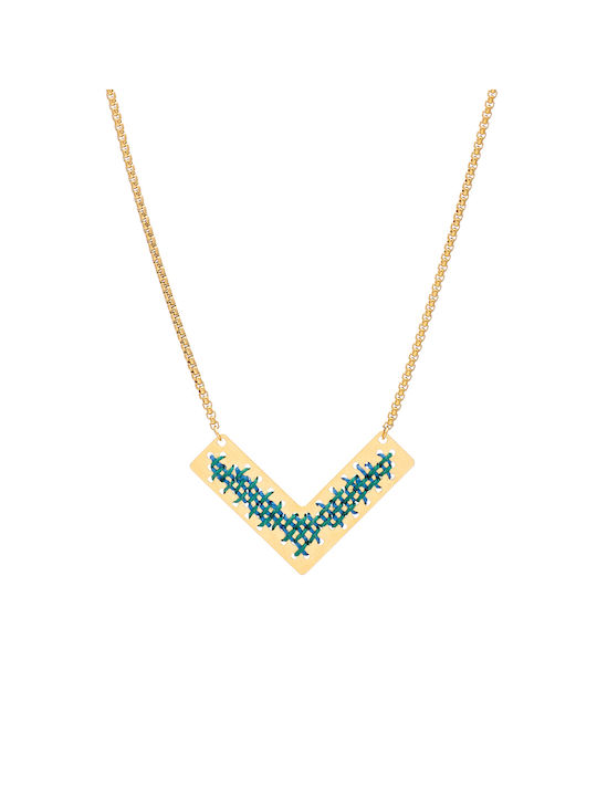 Necklace Kedima V Turquoise Love