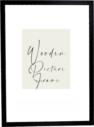 Wall-mounted Wooden Photo Frame with Black Frame