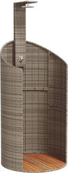 Duș de exterior Vidaxl 100x100x241.5 cm din ratan sintetic și lemn de acacia Duș de exterior Vidaxl 100x100x241.5 cm din ratan sintetic și lemn de acacia
