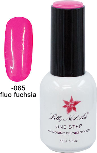 Lilly Nail Art Halb-permanenter Nagellack Fluo Fuchsia 40504001 15ml 1Stück