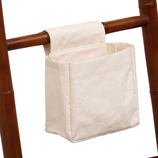 Storage Basket Fabric Beige 18x9x23cm 1pcs