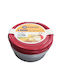 Viomes Plastic Lunch Box Burgundy 13.5x14cm 3pcs
