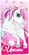 Kids Beach Towel Unicorn Pink 140x70cm