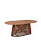 Tisch Speisesaal aus Massivholz Natural 200x100x75.5cm