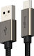 Ringke Regular USB 2.0 Cablu USB-C bărbătesc - USB-A 60W Negru 0.5m