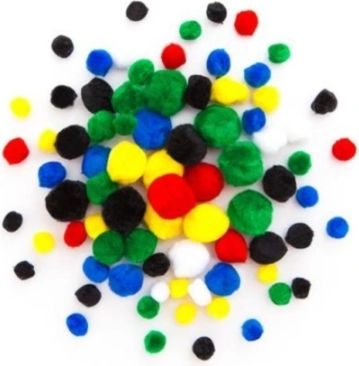 Acrylic Pom Poms Assortment 78 Pieces