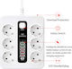 Leewello Power Strip with Surge Protection 6 Positions with 5 USB-A, 1 USB-C and Switch