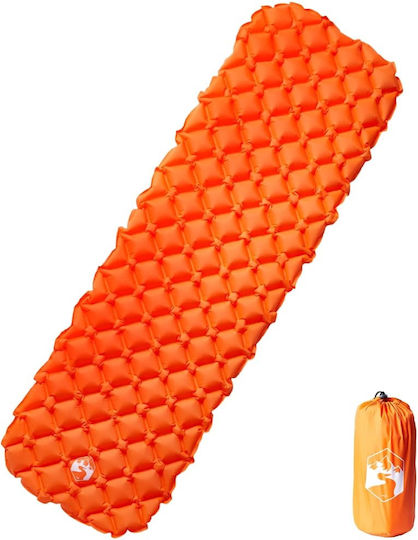 vidaXL Single Camping Sleeping Mat 190x58cm Thickness 6cm in Orange color