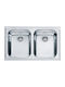 Franke Logica Line Lll 620 Ένθετος Νεροχύτης Inox Σαγρέ Μ79xΠ50cm Ασημί