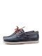 Men's Leather Boat Shoes Blue