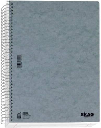 Skag Spiral Caiet Cu dungi A4 5 de Subiecte Basic Gri 1buc
