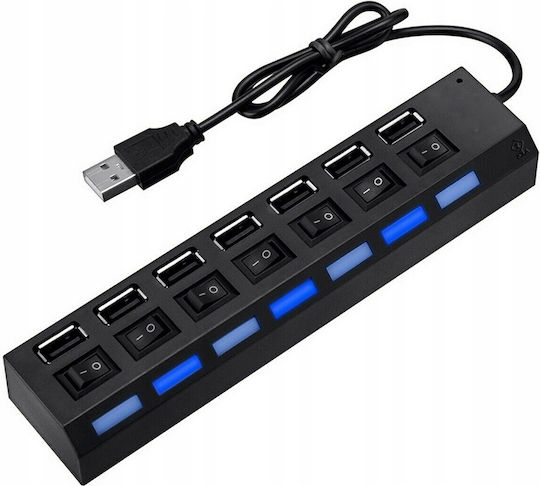 Hub 7 Θυρών USB 2.0 με σύνδεση USB-A