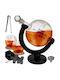 Malatec Glass Whiskey Decanter 22cm with Stopper and Gray Glasses 850ml 9 Pieces