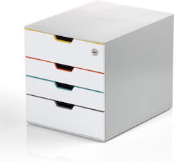 Durable Συρταράκι Γραφείου Λευκό Varicolor