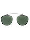 Men's Sunglasses with Black Metal Frame and Green Lens
