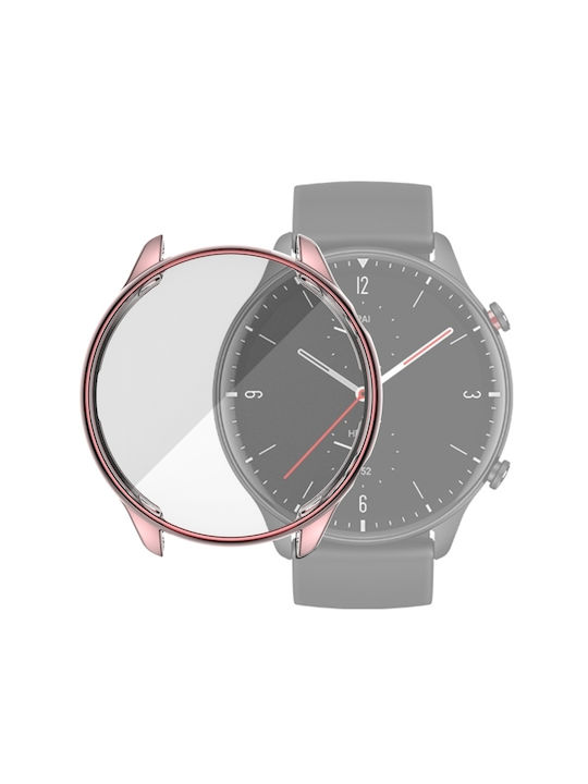 Husă de protecție cu acoperire electroplacată pentru Amazfit Gtr 2 Tpu roz Husă de protecție cu acoperire electroplacată pentru Amazfit Gtr 2 Tpu roz