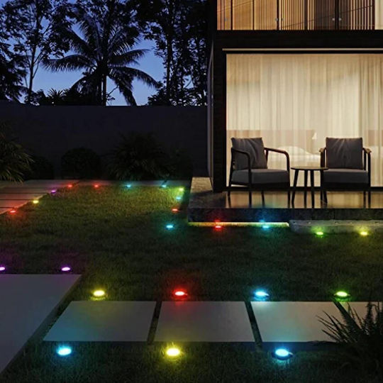 Set 10 Lămpi Solare de Grădină RGB cu Fotocelulă IP44