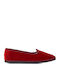 Damen Ballerinas in Burgundisch Farbe