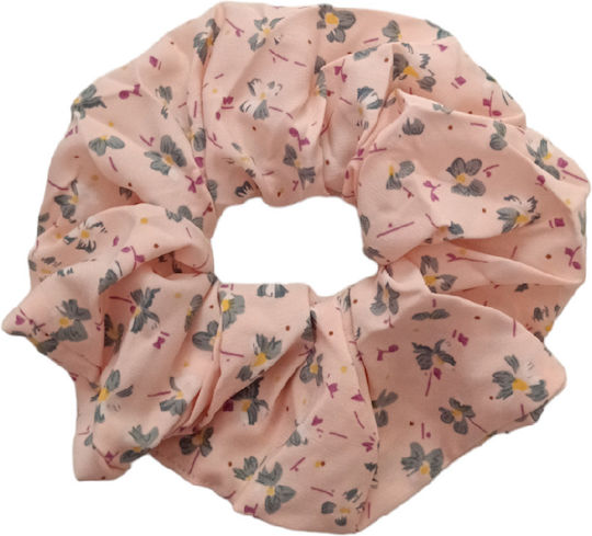 Haargummis - Haarelastik Xlarge Pink Blumen