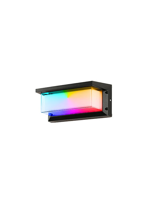 Επιτοίχιο Εξωτερικό Φωτιστικό LED IP65 20W με RGB Φως