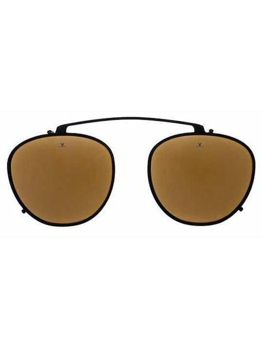 Men's Sunglasses with Black Metal Frame and Gold Mirror Lens