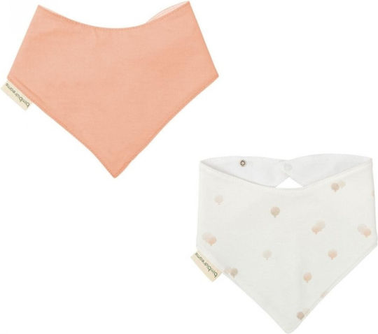 Bimbidreams Ciel Pink Waterproof Fabric Bandana Baby Bibs 2 Pieces