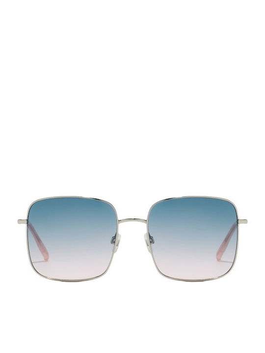 Hawkers Flush Women's Sunglasses with Silver Metal Frame and Multicolour Gradient Mirror Lens HRFL22SKM0