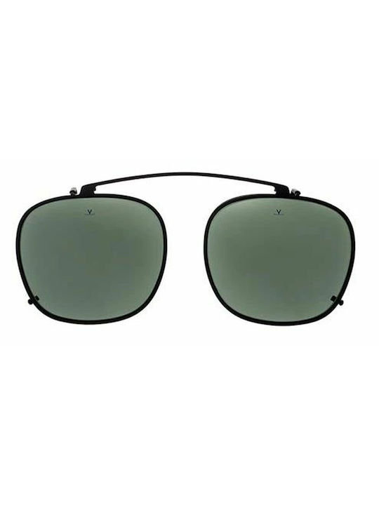 Men's Sunglasses with Black Metal Frame and Green Mirror Lens