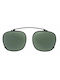 Men's Sunglasses with Black Metal Frame and Green Mirror Lens