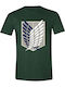 Pegasus Scouting Legion T-shirt Attack on Titan Πράσινο Βαμβακερό